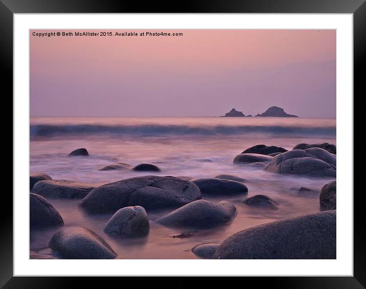  Porth Nanven, Cornwall Long Exposure Framed Mounted Print by Beth McAllister