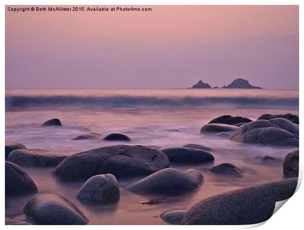  Porth Nanven, Cornwall Long Exposure Print by Beth McAllister