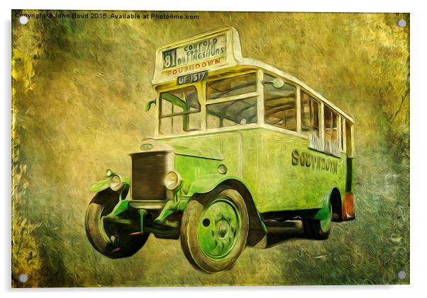 Dennis Bus from 1937 Acrylic by John Boud