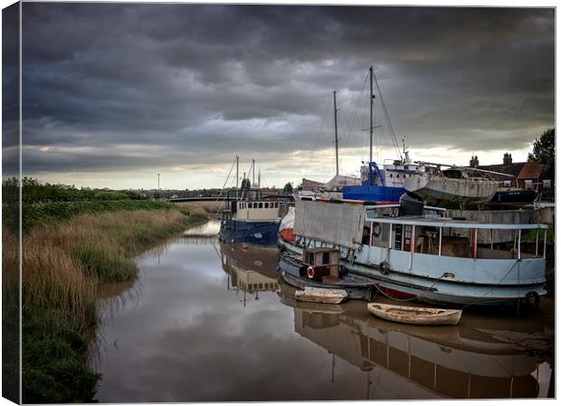 Majestic Boats in Barton Haven Canvas Print by P D