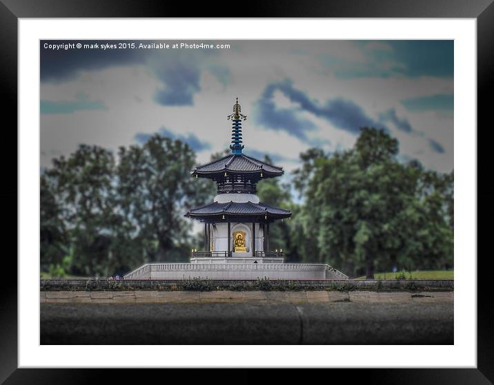  Buddhist Peace Pagoda Framed Mounted Print by mark sykes