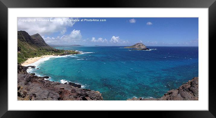 Hawaii Makapuu with Manana Island Framed Mounted Print by Terrance Lum