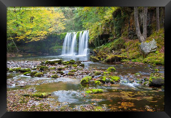  Waterfalls at Brecon Framed Print by Graham Light