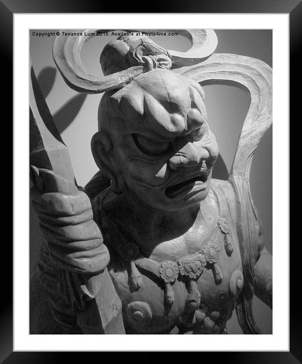 Japanese Temple Guardian Framed Mounted Print by Terrance Lum