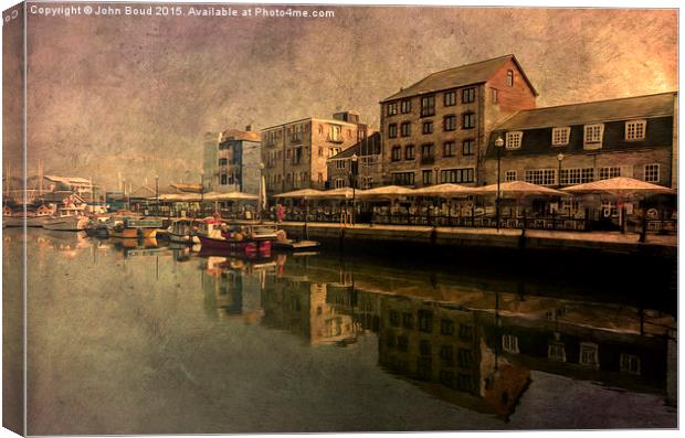  The Barbican Plymouth  Canvas Print by John Boud