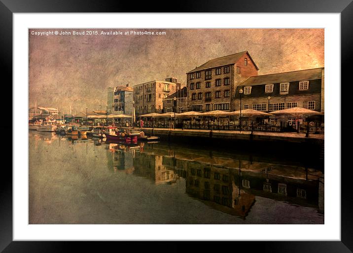  The Barbican Plymouth  Framed Mounted Print by John Boud