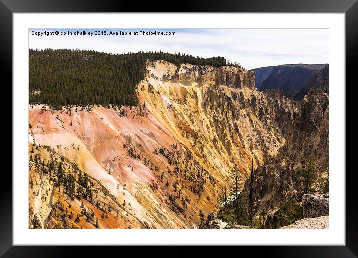 Yellowstone National Park - Landscape and Colour Framed Mounted Print by colin chalkley