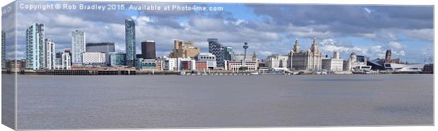  Liverpool Waterfront Skyline Canvas Print by Rob Bradley
