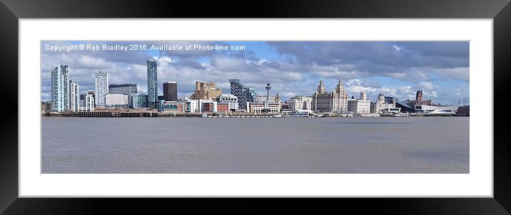 Liverpool Waterfront Skyline Framed Mounted Print by Rob Bradley