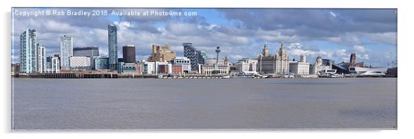  Liverpool Waterfront Skyline Acrylic by Rob Bradley