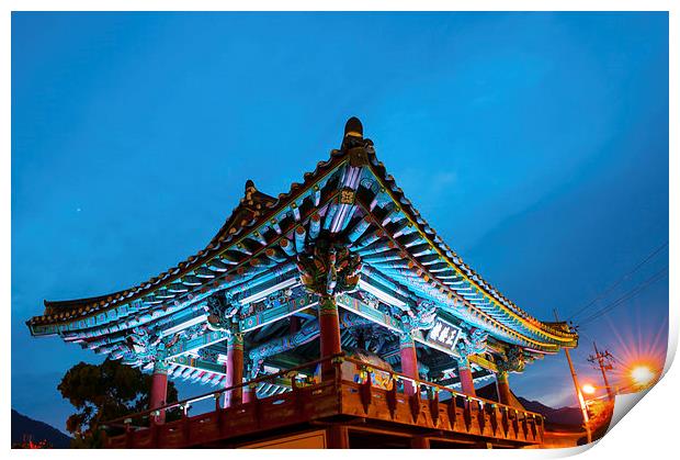  standing Jeongsulu temple Print by Ambir Tolang