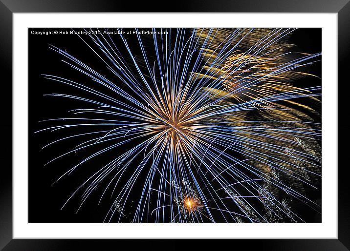  Firework Explosion Framed Mounted Print by Rob Bradley
