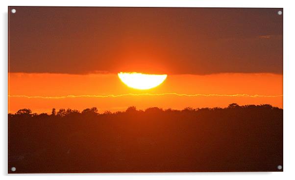  sunset horizon Acrylic by michelle rook