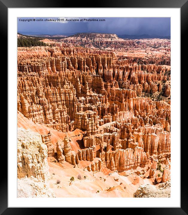   Bryce Canyon National Park Hoodoos Framed Mounted Print by colin chalkley