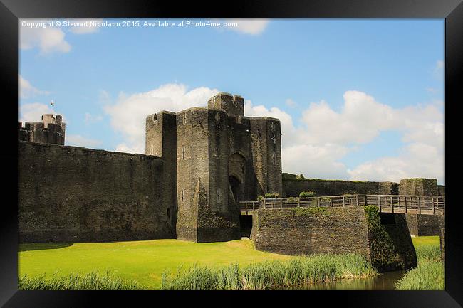 Caerphilly Castle, Wales Framed Print by Stewart Nicolaou
