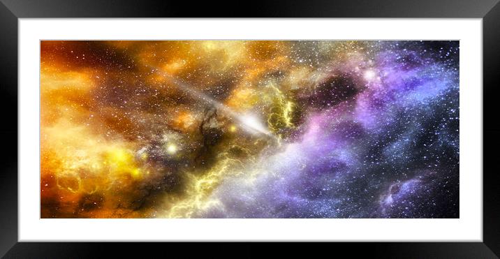  Colorful Space Framed Mounted Print by Svetlana Sewell