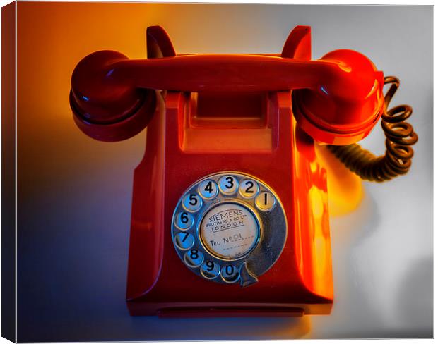  Red Telephone Canvas Print by John Baker