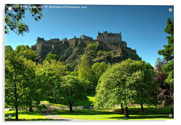  Edinburgh Castle Acrylic by Rob Hawkins