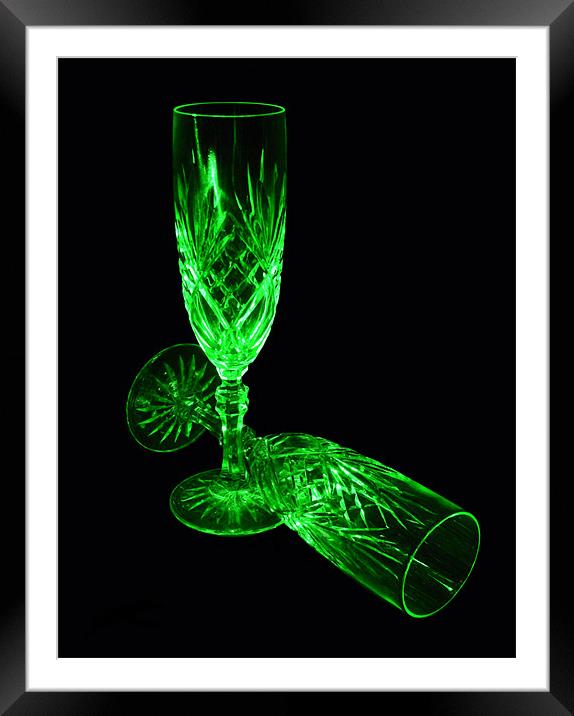Champagne flutes Framed Mounted Print by Chris Day