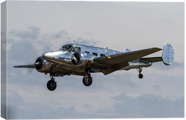  Beech 18 Captain America decal Canvas Print by Oxon Images