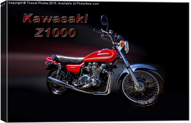  Kawasaki Z1000 Canvas Print by Thanet Photos
