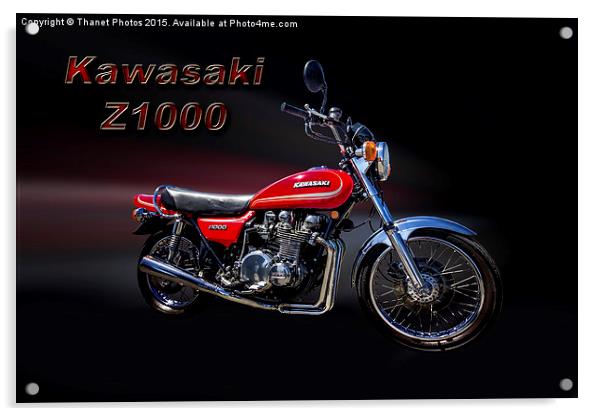  Kawasaki Z1000 Acrylic by Thanet Photos