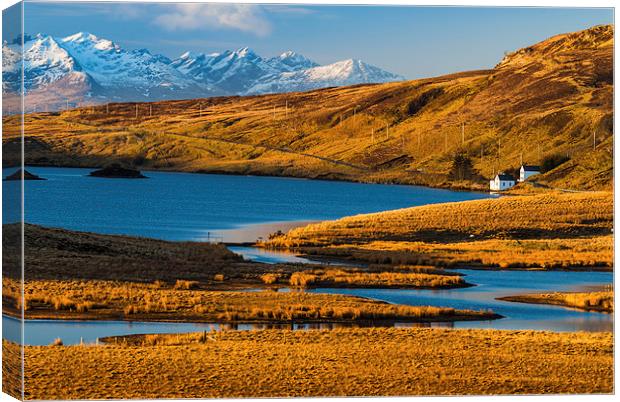Loch Fada and the Black Cuillins, Isle of Skye Canvas Print by David Ross