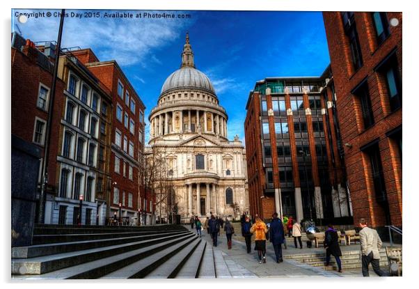 St Pauls Cathedral Acrylic by Chris Day