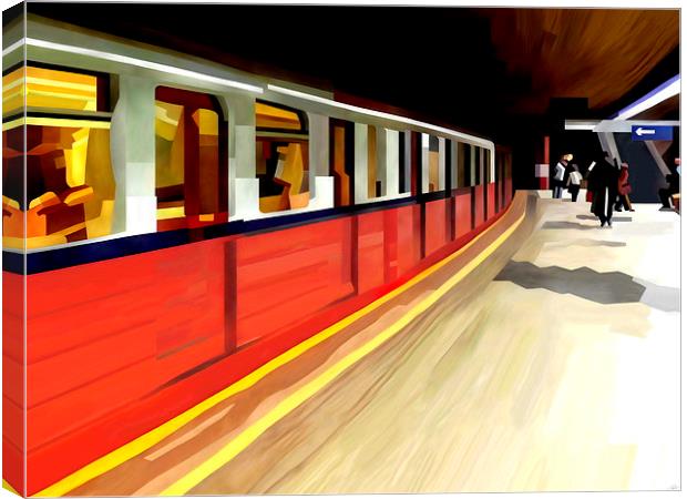  Subway Train Canvas Print by Trevor Butcher