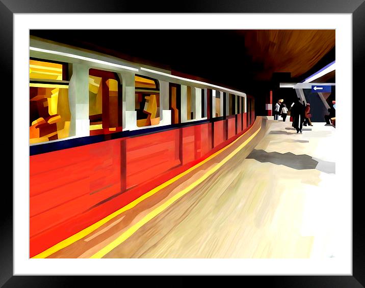  Subway Train Framed Mounted Print by Trevor Butcher