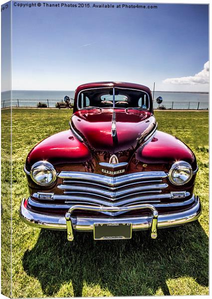  1947 Plymouth Special Deluxe Canvas Print by Thanet Photos