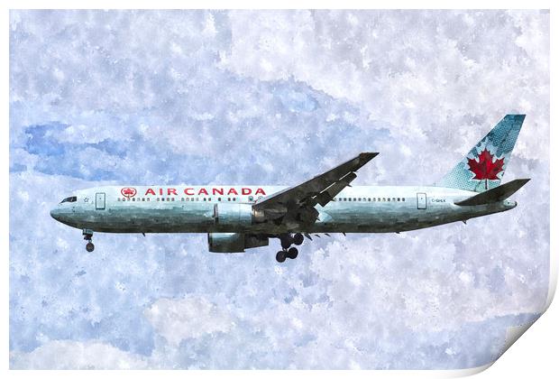 Air Canada Boeing 767 Art Print by David Pyatt