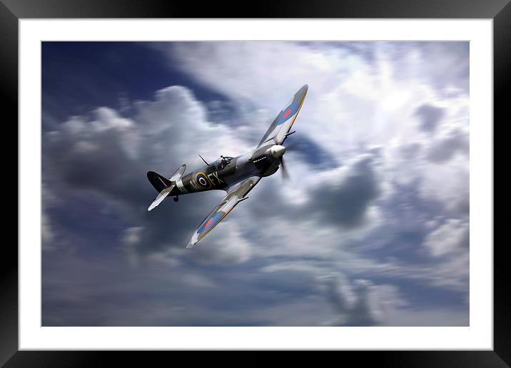 Spitfire Fast Pass  Framed Mounted Print by J Biggadike
