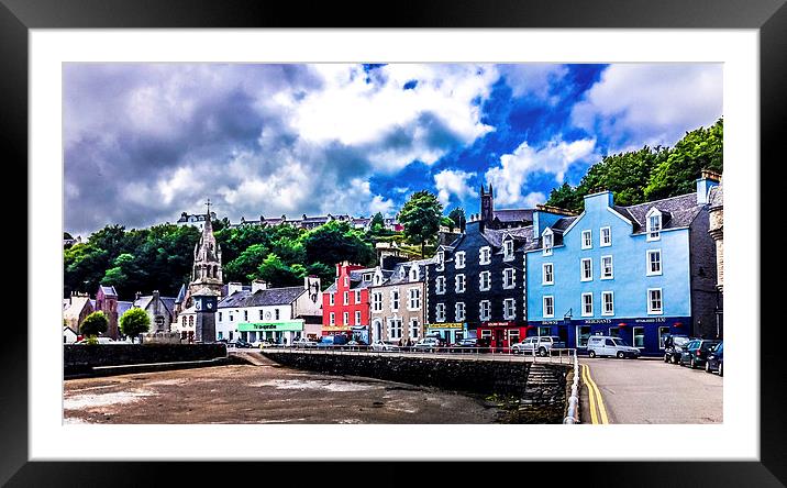 Painted houses in Tobermory Isle of Mull  Scotland Framed Mounted Print by Naylor's Photography