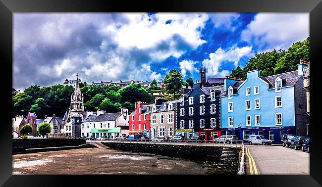 Painted houses in Tobermory Isle of Mull  Scotland Framed Print by Naylor's Photography