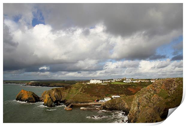  Mullion Cove in Cornwall Print by Oxon Images