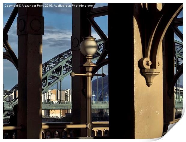  Bridges over the Tyne Print by Alexander Perry