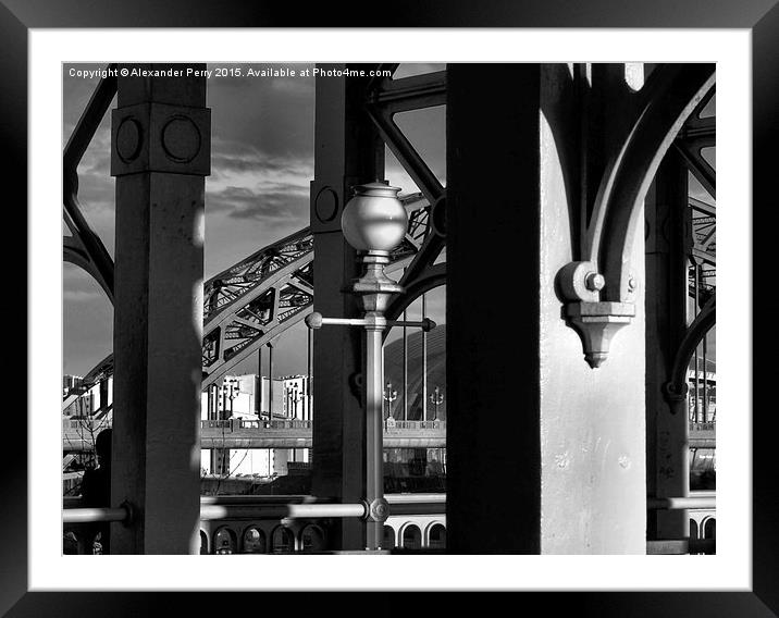  Tyne Bridges Framed Mounted Print by Alexander Perry