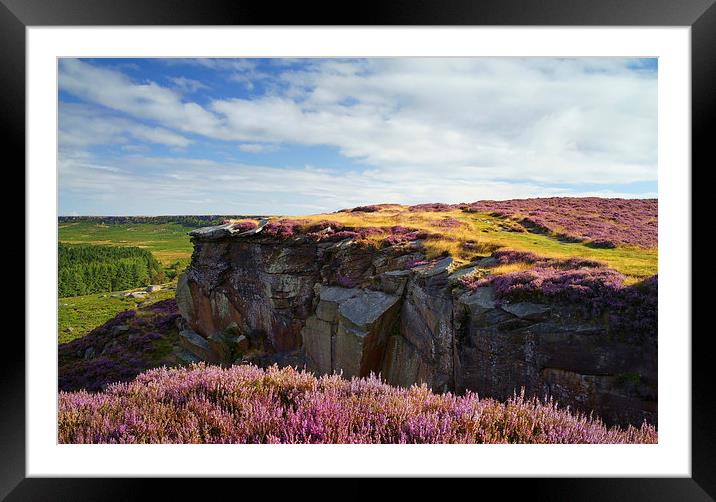 View along Burbage Rocks and Valley  Framed Mounted Print by Darren Galpin