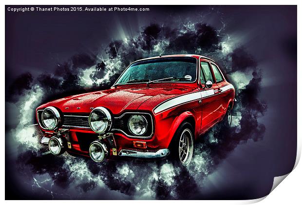 Ford Escort Mexico RS2000 Print by Thanet Photos