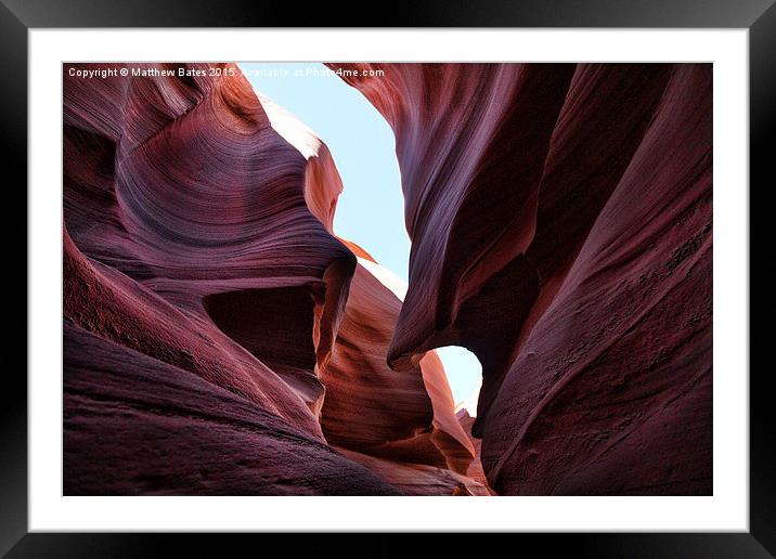 Shapes of Antelope Canyon Framed Mounted Print by Matthew Bates