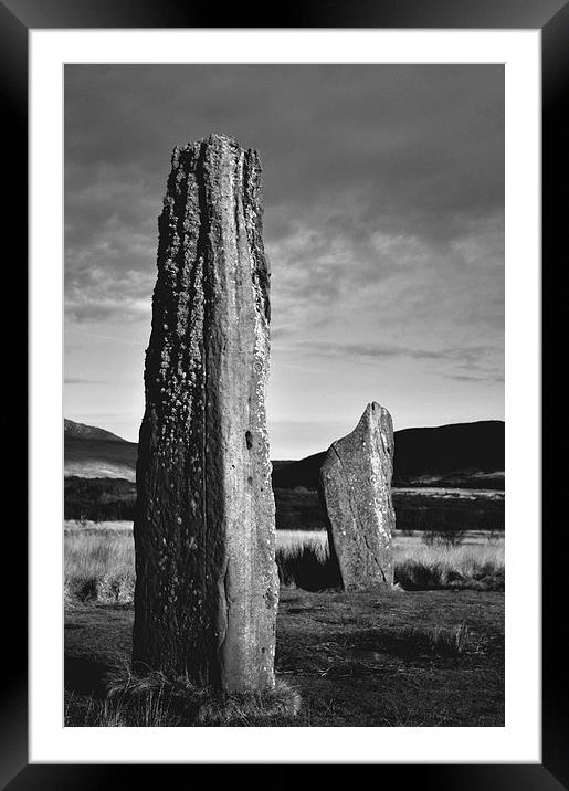  Machrie Moor Standing Stones Arran Framed Mounted Print by Ann McGrath