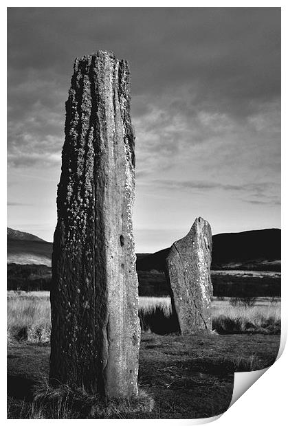  Machrie Moor Standing Stones Arran Print by Ann McGrath