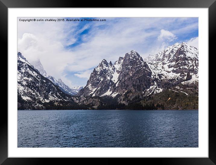  Jenny Lake in the Grand Teton National Park Framed Mounted Print by colin chalkley