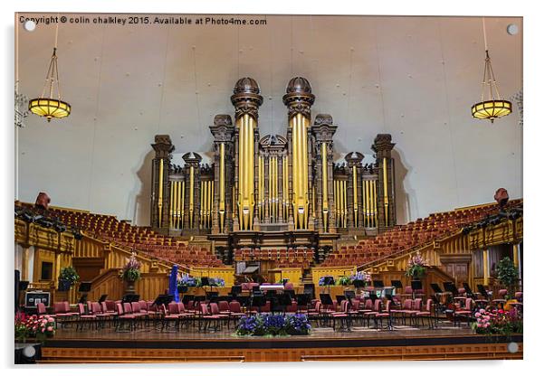  Mormon Assembly Hall - Salt Lake City Acrylic by colin chalkley