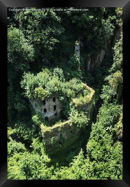 The Valley of the Mills, Sorrento Italy Framed Print by Ann Garrett