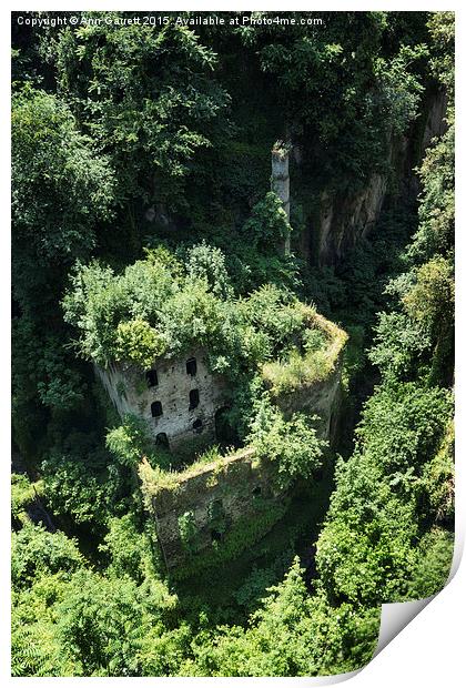 The Valley of the Mills, Sorrento Italy Print by Ann Garrett