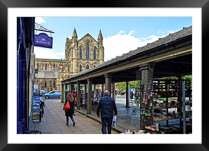 Hexham Abbey and the Shambles Framed Mounted Print by Tom Gomez