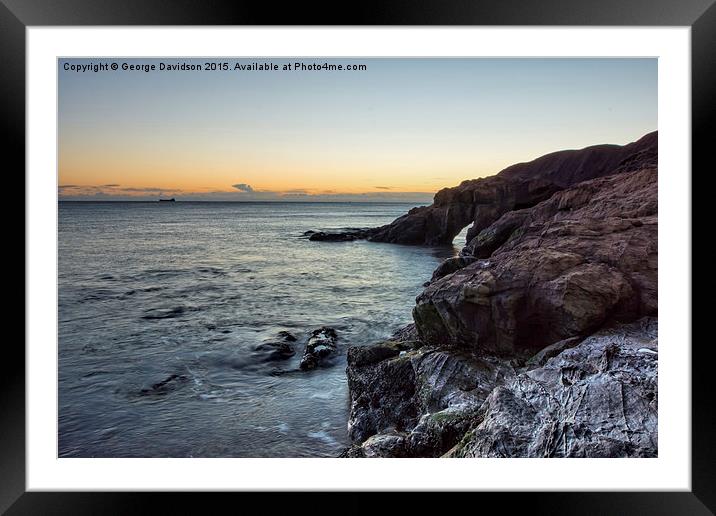 The Ragged Rocks Framed Mounted Print by George Davidson