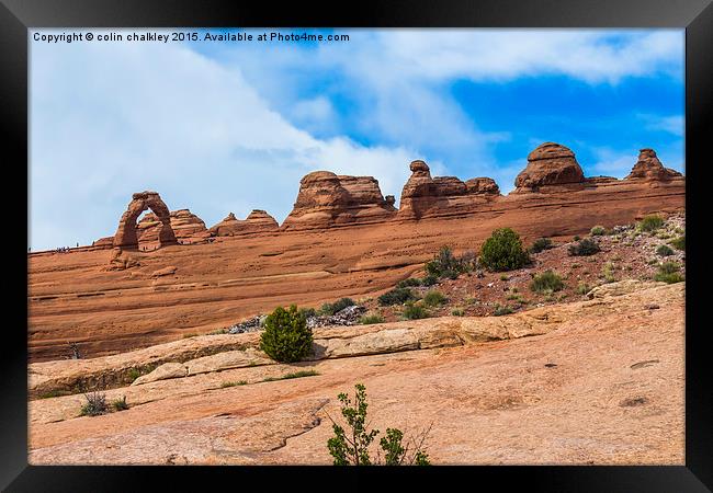  Arches National Park - Delicate Arch Framed Print by colin chalkley